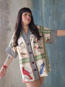 Aviario kimono shirt